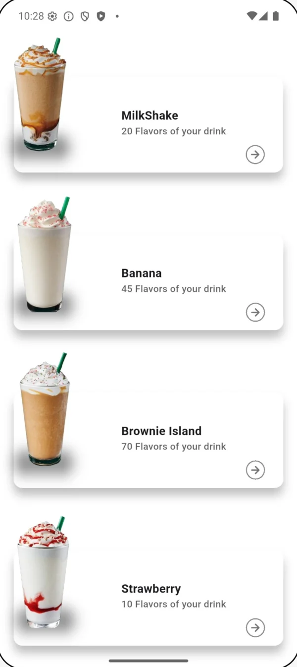 Espresso menu