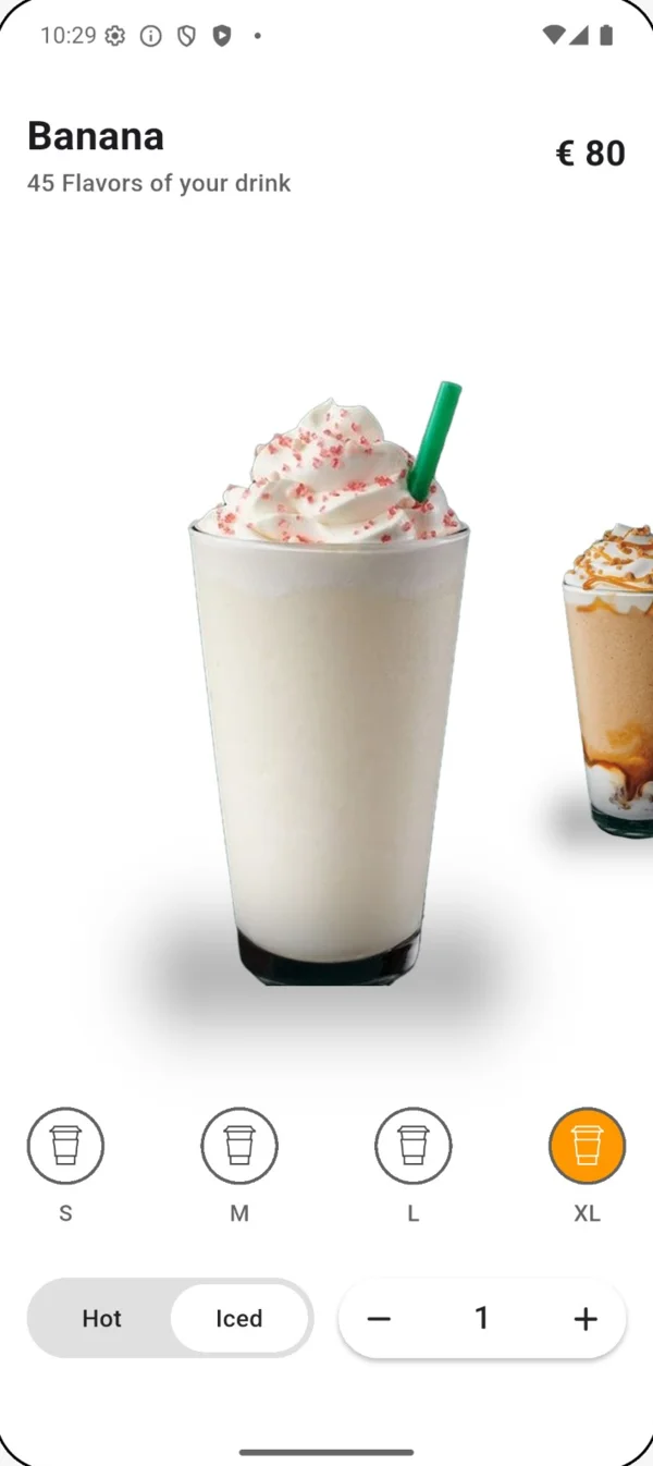 Espresso drink detail